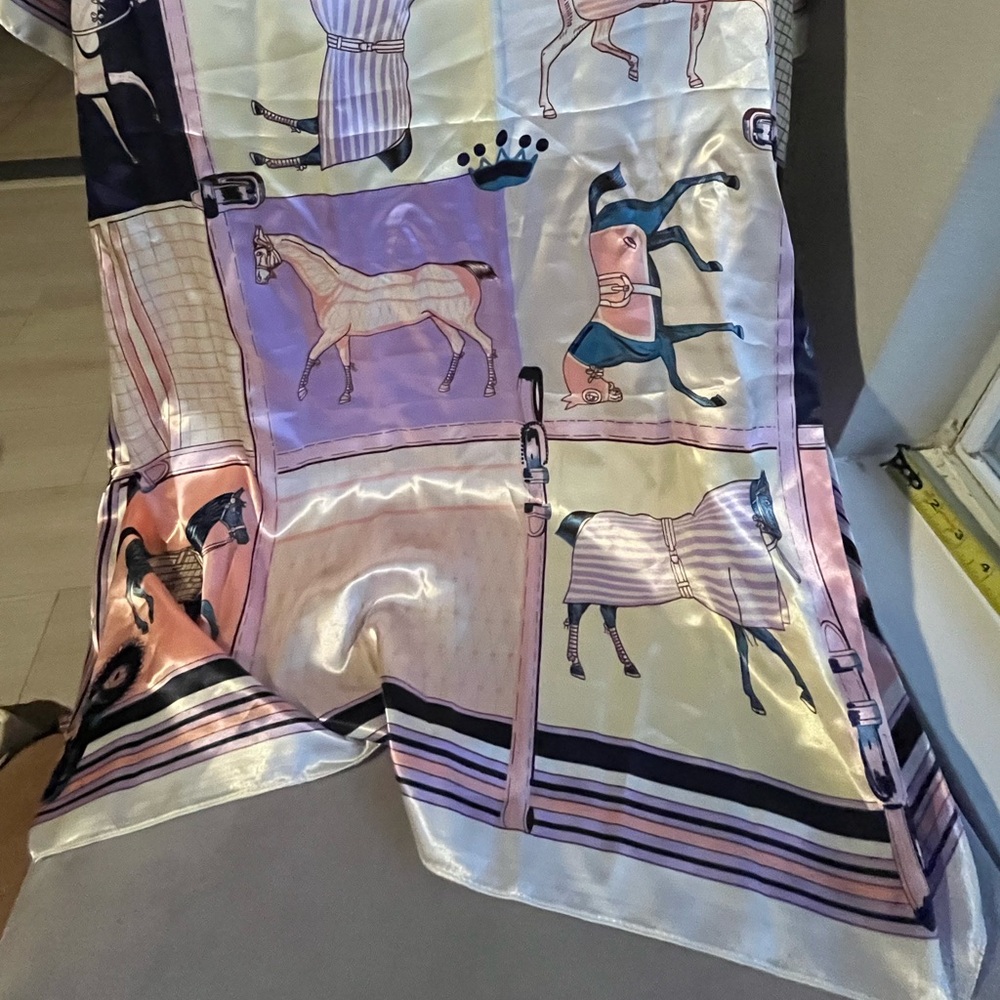 Horse Themed Satin Scarf‎